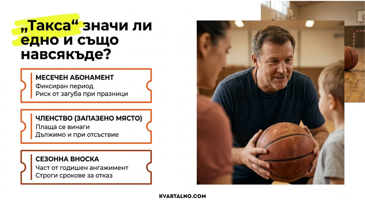 Сравнение между месечен абонамент, членство и сезонна вноска за детски баскетбол