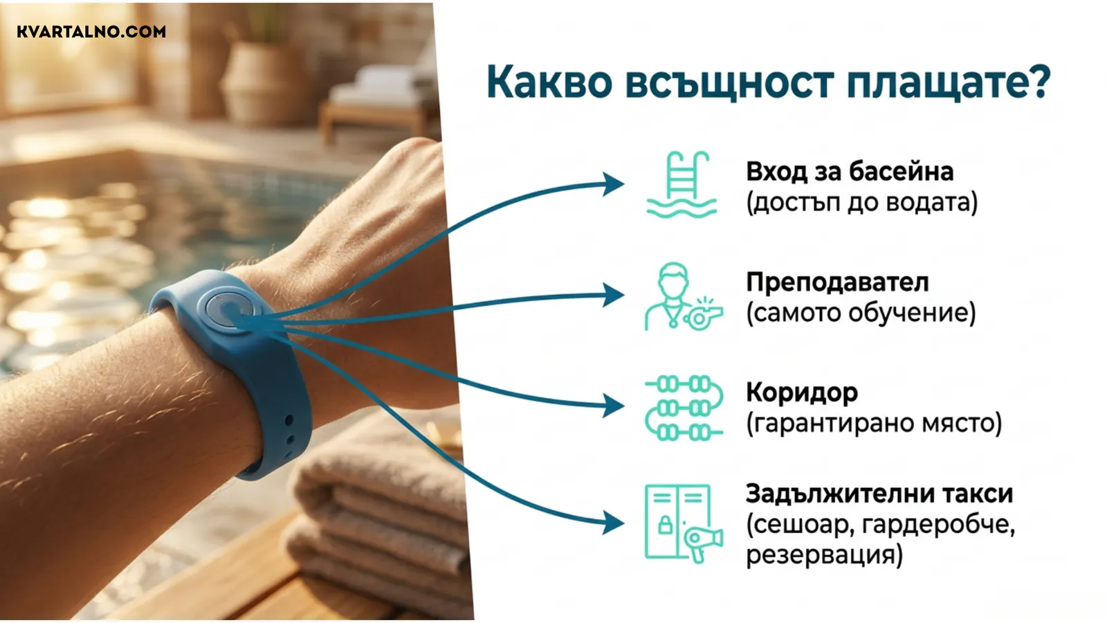 Какво може да включва цената за басейн и урок по плуване – вход, преподавател, коридор и задължителни такси