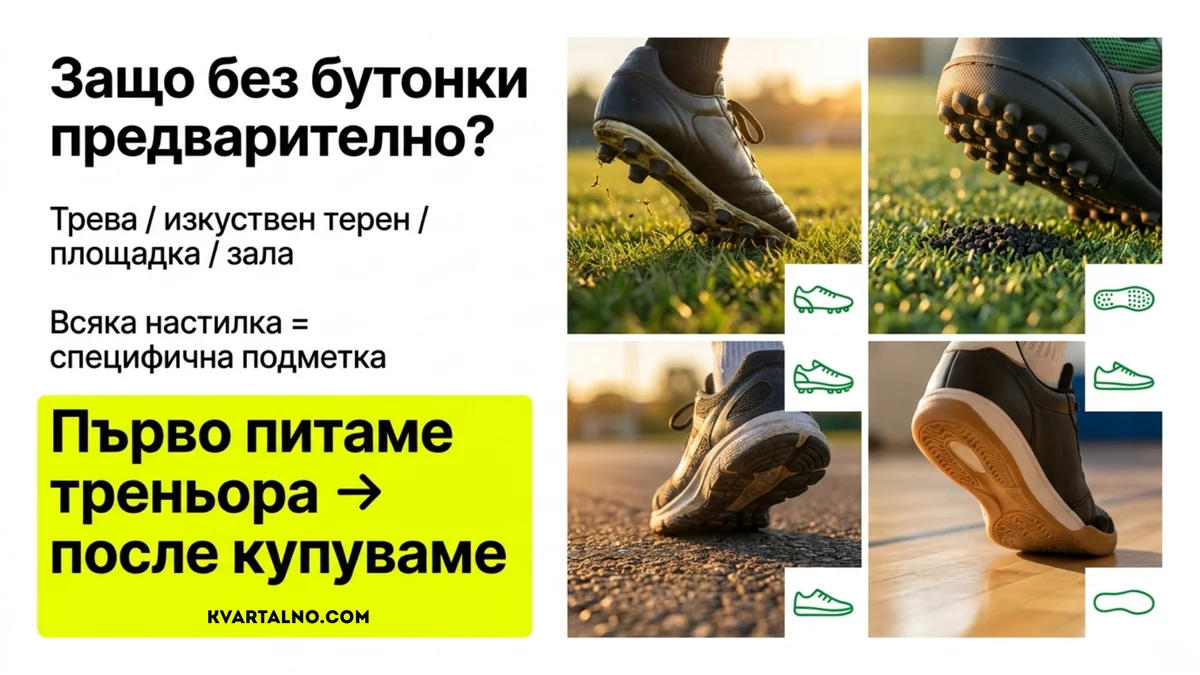 Защо преди първата футболна тренировка трябва да попитате треньора за настилката и подходящия вид обувки