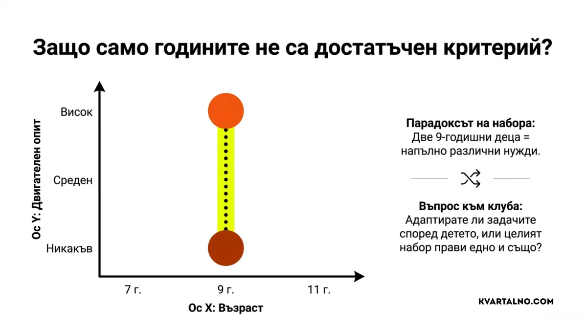 Защо две деца на една и съща възраст може да имат различен двигателен опит и нужда от адаптирани баскетболни задачи