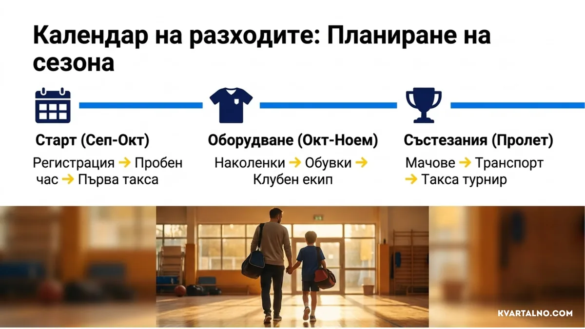 Календар за планиране на разходите за детски волейбол от записването и екипировката до състезанията през сезона