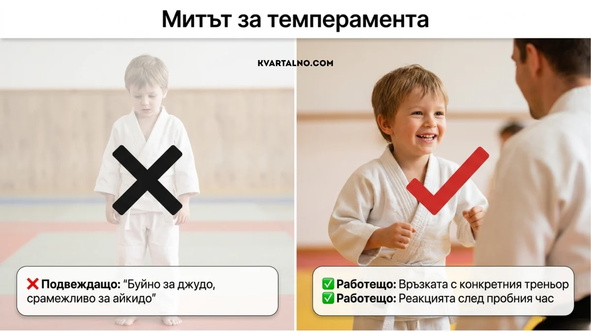 Инфографика защо темпераментът не определя избора на бойно изкуство за детето